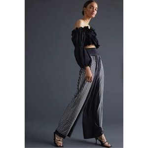 Hutch Black and White Geometric Wide-Leg Pants